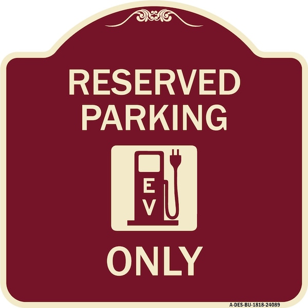 Signmission Ev W/ Electric Vehicle Charging Station Graphic Heavy-Gauge Aluminum Sign, 18" x 18", BU-1818-24089 A-DES-BU-1818-24089 - main